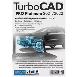 TurboCAD Pro Platinum 2021/2022 Kreativitetsapplikation 1 licens > På fjernlager, levevering hos dig 08-08-2023